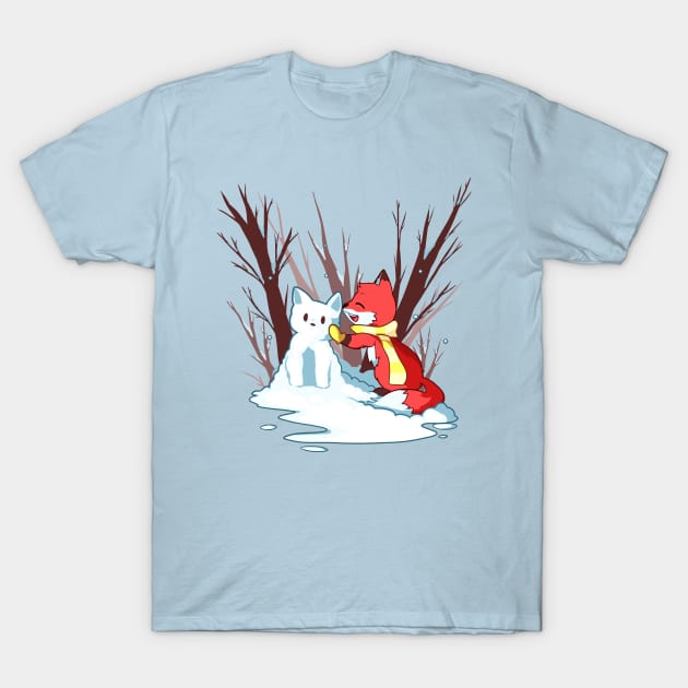 Snow Fox T-Shirt by Binoftrash